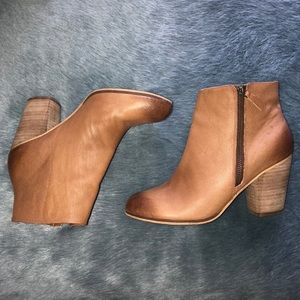 Tan Leather Ankle Booties